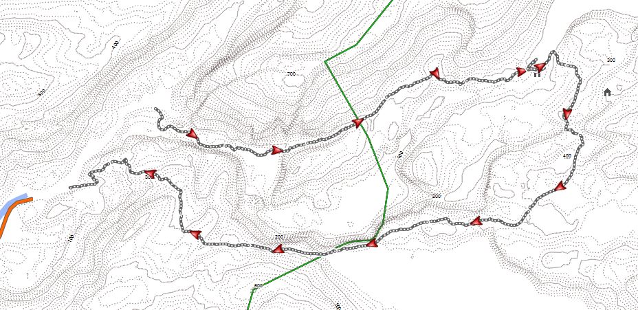 Übersichtskarte zur Rundtour im Rago Nationalpark - Karte: Open MTB Map.
